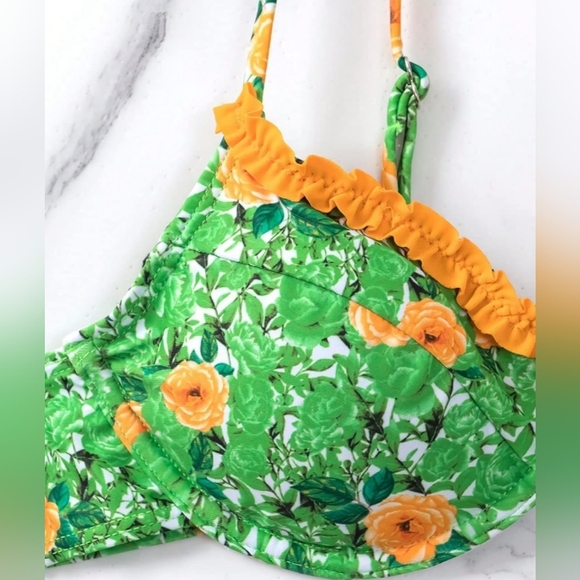 NEW Halter Triangle Bra Tie Side Swim Bottom Bikini Summer Bathing Suit-(#1,485) - Picture 5 of 6